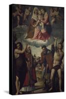 Madonna and Child with Saint Anne and Saints, 1528-Giovanni Francesco Nagli-Stretched Canvas