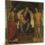 Madonna and Child with Saint John the Baptist and Saint Sebastian-Perugino-Mounted Giclee Print