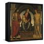 Madonna and Child with Saint John the Baptist and Saint Sebastian-Perugino-Framed Stretched Canvas