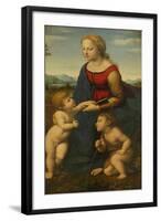 Madonna and Child with Saint John the Baptist (La Belle Jardinièr)-Raphael-Framed Giclee Print