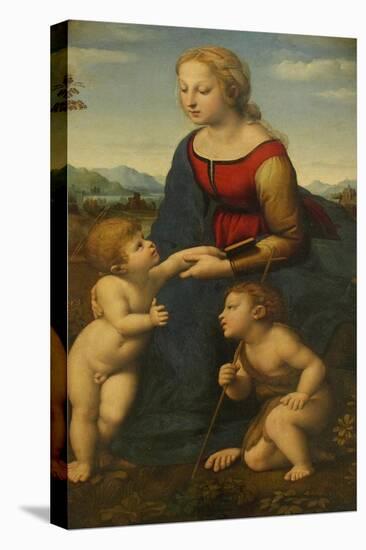 Madonna and Child with Saint John the Baptist (La Belle Jardinièr)-Raphael-Stretched Canvas