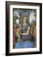 Madonna and Child with Saint Joseph and an Angel, c.1490-Capponi-Framed Giclee Print