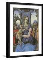 Madonna and Child with Saint Joseph and an Angel, c.1490-Capponi-Framed Giclee Print