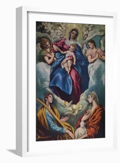 'Madonna and Child with Saint Martina and Saint Agnes', 1597-1599-El Greco-Framed Giclee Print