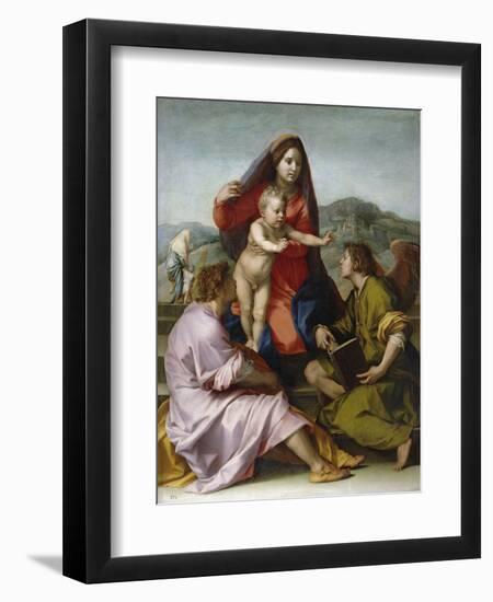 Madonna and Child with Saint Matthew and the Angel-Andrea del Sarto-Framed Giclee Print