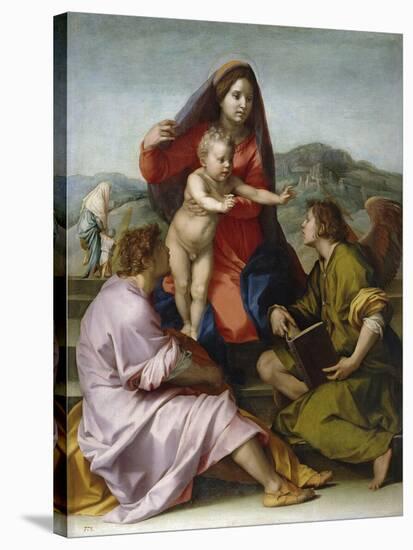 Madonna and Child with Saint Matthew and the Angel-Andrea del Sarto-Stretched Canvas