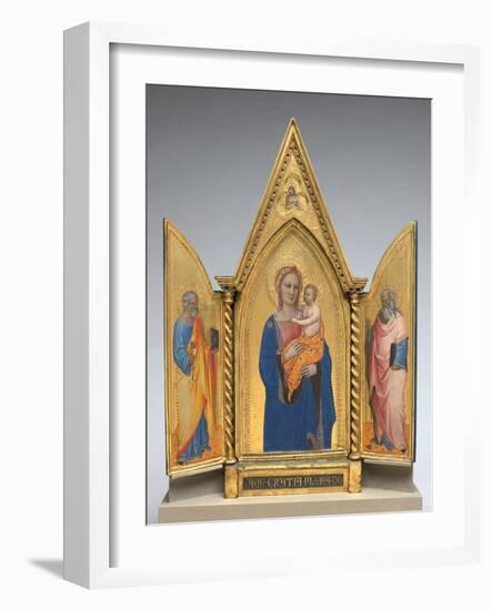 Madonna and Child with Saint Peter and Saint John the Evangelist, C.1360-Nardo Di Cione-Framed Giclee Print