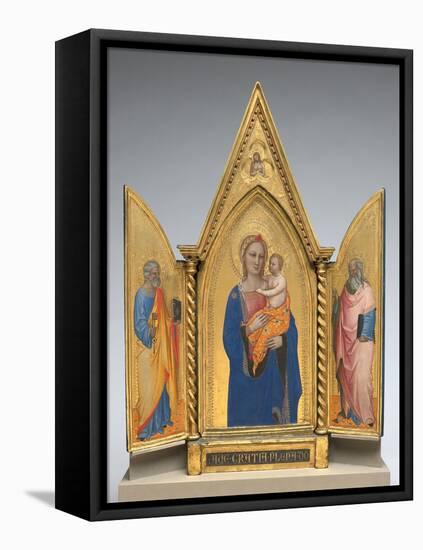 Madonna and Child with Saint Peter and Saint John the Evangelist, C.1360-Nardo Di Cione-Framed Stretched Canvas