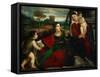 Madonna and Child with Saints Agnes and John the Baptist-Titian (Tiziano Vecelli)-Framed Stretched Canvas