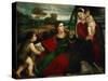 Madonna and Child with Saints Agnes and John the Baptist-Titian (Tiziano Vecelli)-Stretched Canvas