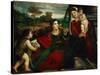 Madonna and Child with Saints Agnes and John the Baptist-Titian (Tiziano Vecelli)-Stretched Canvas