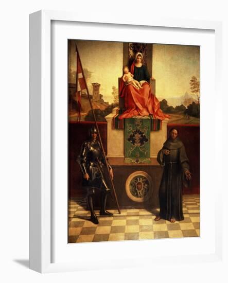 Madonna and Child with Saints, Altarpiece-Giorgio Giorgione-Framed Giclee Print