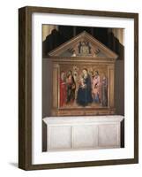 Madonna and Child with Saints and Christ in Pieta, 1461-63-Sano di Pietro Sano di Pietro-Framed Giclee Print