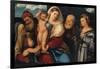 Madonna and Child with Saints, c.1520-50-Bonifacio Veronese-Framed Giclee Print