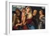 Madonna and Child with Saints, c.1520-50-Bonifacio Veronese-Framed Giclee Print