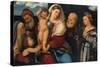 Madonna and Child with Saints, c.1520-50-Bonifacio Veronese-Stretched Canvas