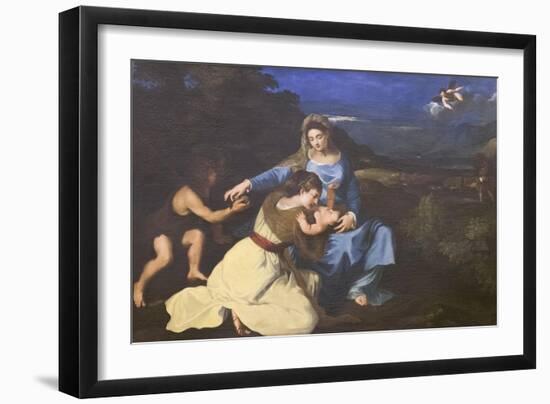 Madonna and Child with Saints, C.1625, after Titian-Pietro da Cortona-Framed Giclee Print