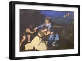 Madonna and Child with Saints, C.1625, after Titian-Pietro da Cortona-Framed Giclee Print