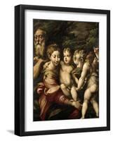 Madonna and Child with Saints, Ca. 1524-Parmigianino-Framed Giclee Print