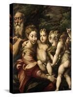 Madonna and Child with Saints, Ca. 1524-Parmigianino-Stretched Canvas