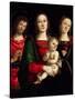 Madonna and Child with Saints Catherine of Alexandria and John the Baptist-Perugino-Stretched Canvas