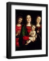 Madonna and Child with Saints Catherine of Alexandria and John the Baptist-Perugino-Framed Giclee Print