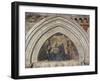 Madonna and Child with Saints, Detail from Doorway of Main Facade of Monastery of St Scholastica-null-Framed Giclee Print