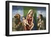 Madonna and Child with Saints Francis and Clare-Giovanni Battista Cima-Framed Art Print