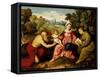 Madonna and child with Saints Jerome and Francis, c.1525-Paris Bordone-Framed Stretched Canvas
