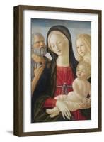 Madonna and Child with Saints Jerome and Mary Magdalene,-Neroccio Di Landi-Framed Art Print