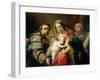 Madonna and Child with Saints John, Anna and Rocco, circa 1785-Gaetano Gandolfi-Framed Giclee Print