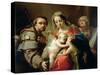 Madonna and Child with Saints John, Anna and Rocco, circa 1785-Gaetano Gandolfi-Stretched Canvas
