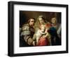 Madonna and Child with Saints John, Anna and Rocco, circa 1785-Gaetano Gandolfi-Framed Giclee Print