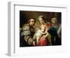 Madonna and Child with Saints John, Anna and Rocco, circa 1785-Gaetano Gandolfi-Framed Giclee Print