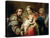 Madonna and Child with Saints John, Anna and Rocco, circa 1785-Gaetano Gandolfi-Stretched Canvas