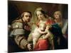 Madonna and Child with Saints John, Anna and Rocco, circa 1785-Gaetano Gandolfi-Mounted Giclee Print