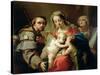 Madonna and Child with Saints John, Anna and Rocco, circa 1785-Gaetano Gandolfi-Stretched Canvas