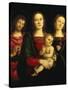 Madonna and Child with Saints John the Baptist and Catherine of Alexandria-Pietro Perugino-Stretched Canvas