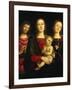 Madonna and Child with Saints John the Baptist and Catherine of Alexandria-Pietro Perugino-Framed Giclee Print