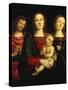 Madonna and Child with Saints John the Baptist and Catherine of Alexandria-Pietro Perugino-Stretched Canvas