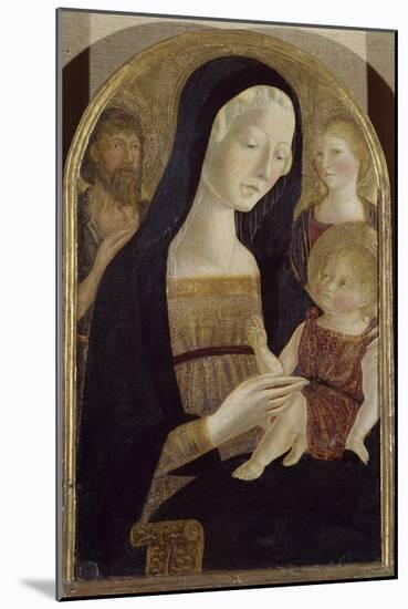 Madonna and Child with Saints John the Baptist and Mary Magdalene-null-Mounted Giclee Print