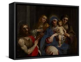 Madonna and Child with Saints John the Baptist, Mary Magdalene and Anne, C.1595-Giuseppe Cesari-Framed Stretched Canvas