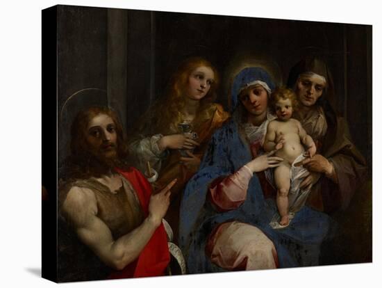 Madonna and Child with Saints John the Baptist, Mary Magdalene and Anne, C.1595-Giuseppe Cesari-Stretched Canvas