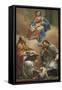 Madonna and Child with Saints Nicholas and John of Nepomuk-Jacopo Marieschi-Framed Stretched Canvas