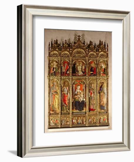 Madonna and Child with Saints, Polyptych, 1473-Carlo Crivelli-Framed Giclee Print