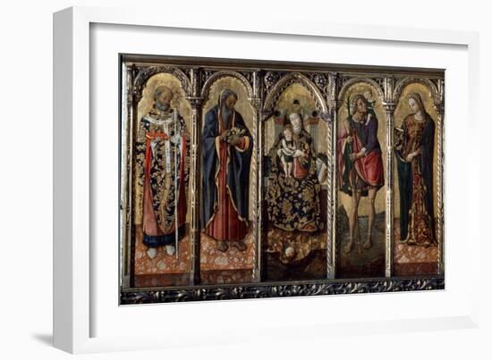 Madonna and Child with Saints (Polyptych, Five Separate Panel), C1480-Vittore Crivelli-Framed Giclee Print