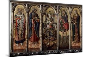 Madonna and Child with Saints (Polyptych, Five Separate Panel), C1480-Vittore Crivelli-Mounted Giclee Print
