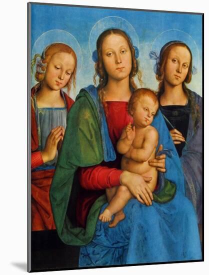 Madonna and Child with Saints-Pietro Perugino-Mounted Collectable Print