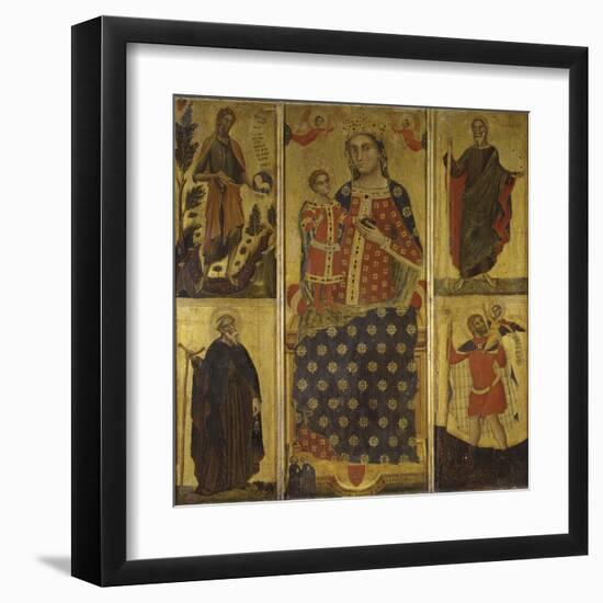 Madonna and Child with Saints-Paolo Veneziano-Framed Art Print