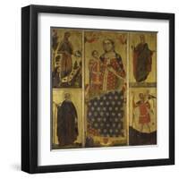 Madonna and Child with Saints-Paolo Veneziano-Framed Art Print